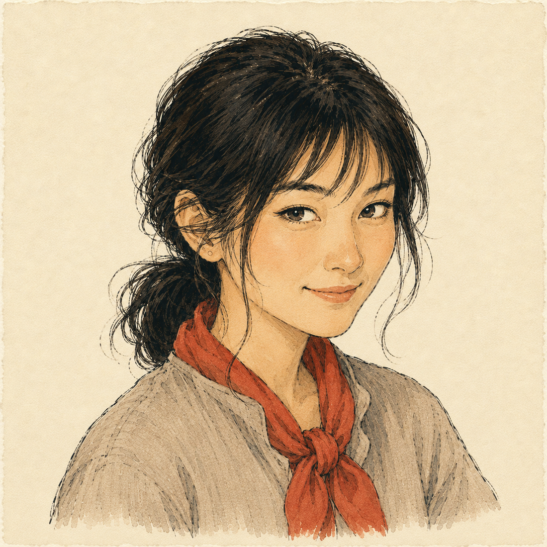 Portrait of Maïa, FOLDORI's fictional art-direction companion