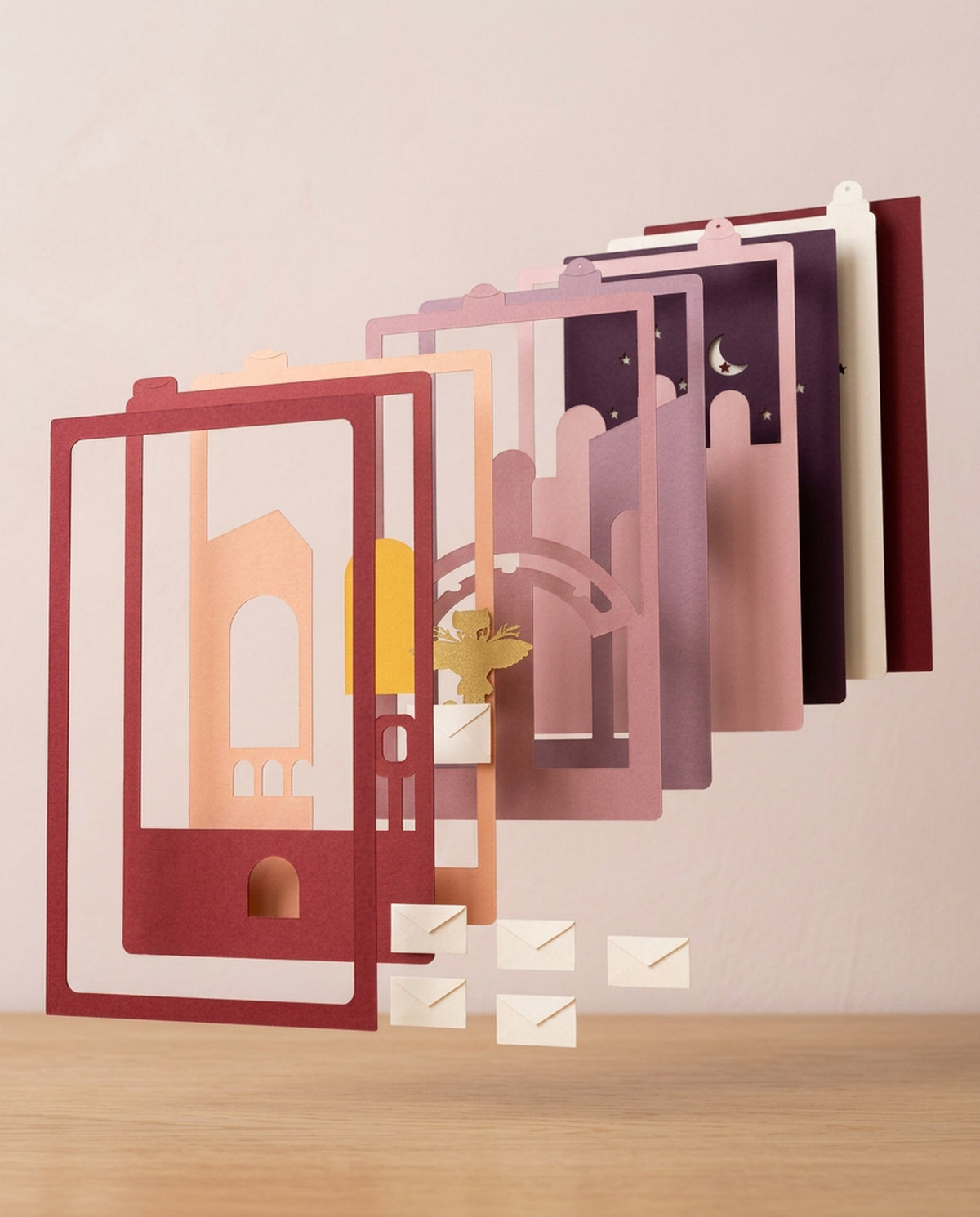Love Letters Pocket Story exploded view: sleeve and paper layers