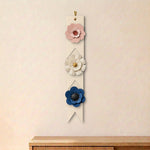 Papierblumen-Girlande, Mischung Blush: Sakura, Daisy und Anemone, Vorderansicht, drei Blumen