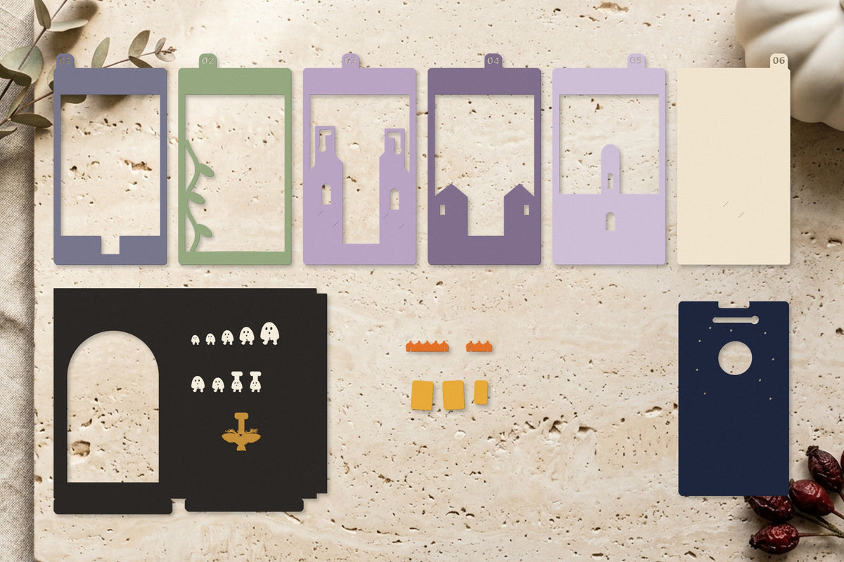 Toutes les pièces de la Pocket Story Halloween Invasion à plat